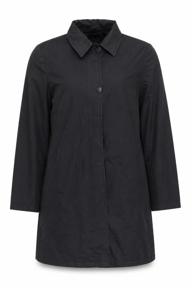 Front view of George women’s black jacket coat, size M