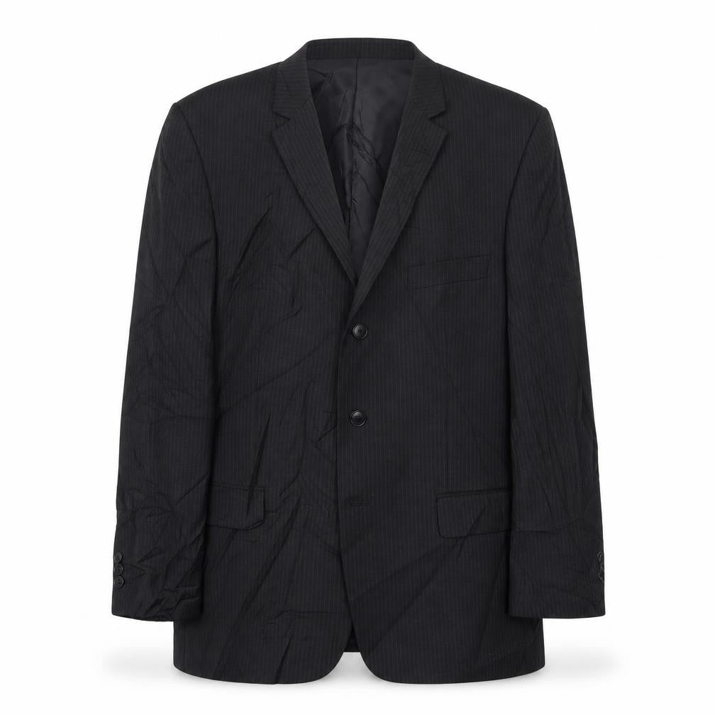 Front view of JACK REED men’s black jacket blazer, size 44