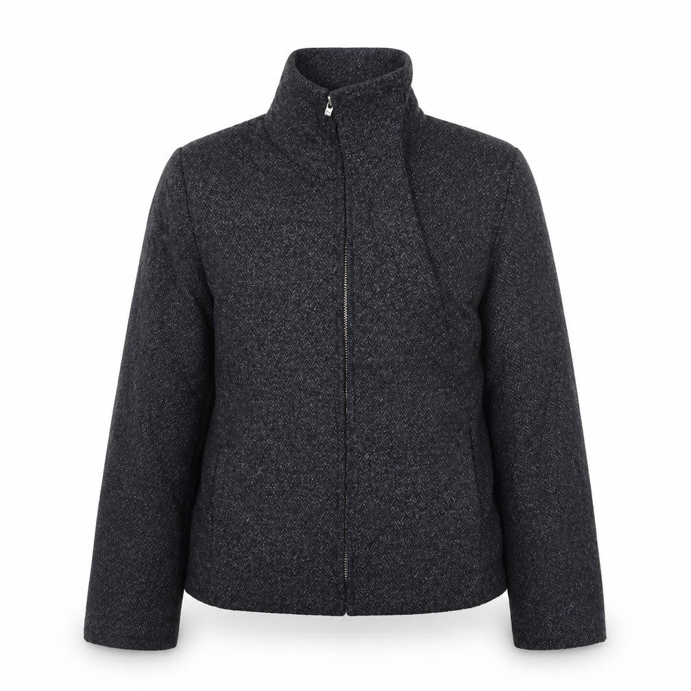 Front view of Marks & Spencer women’s blue jacket, size UK 14