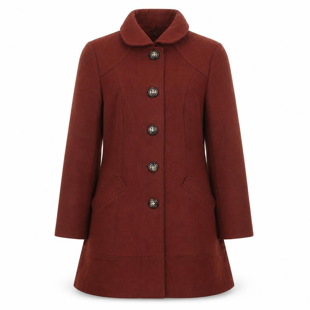 Front view of George women’s brown jacket coat, size UK 8