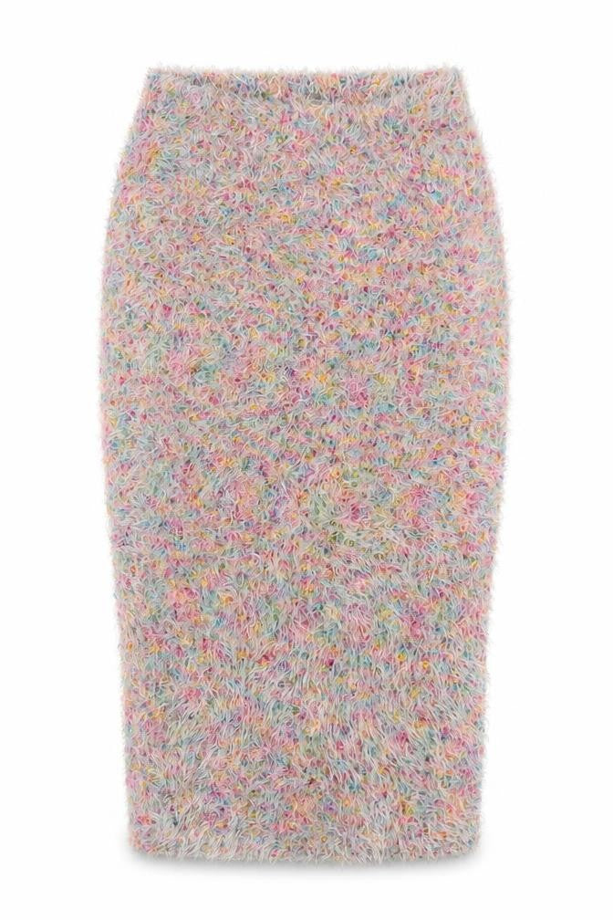 Front view of Primark women’s multicoloured a-line skirt, size UK 6