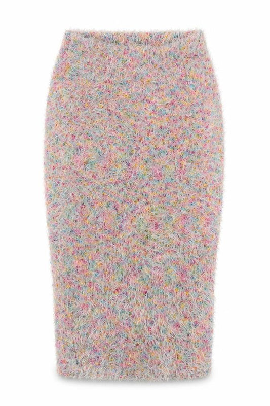 Front view of Primark women’s multicoloured a-line skirt, size UK 6