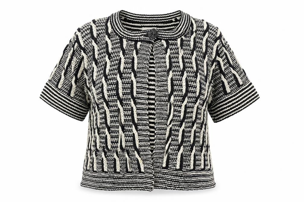 Front view of Roman women’s black cardigan jumper, size XL