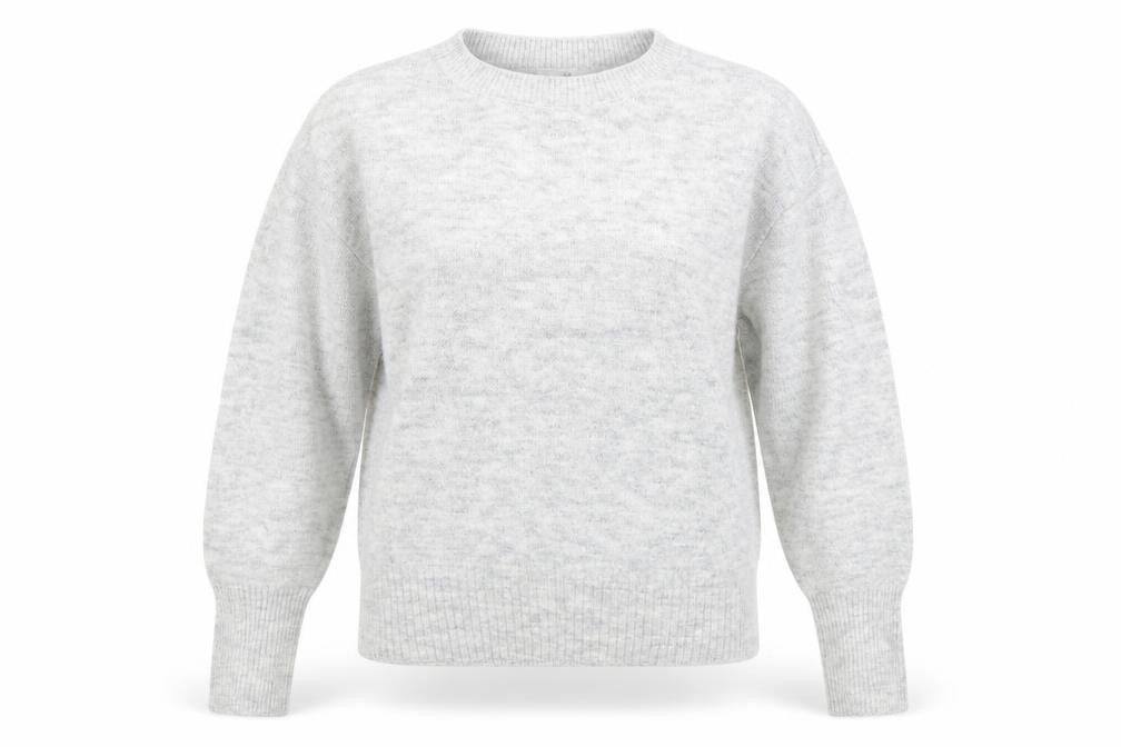 Front view of H&M women’s grey jumper, size S