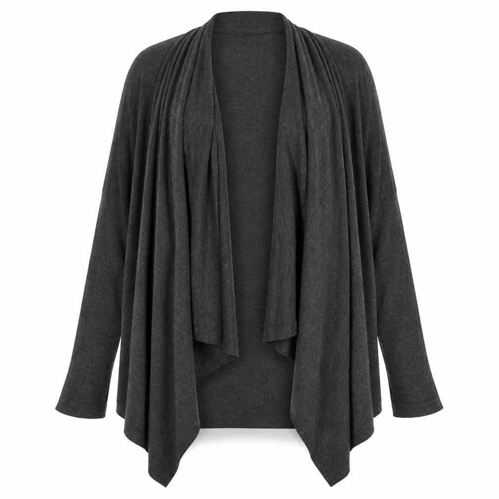 Front view of Preworn women’s green cardigan jumper, size UK 10