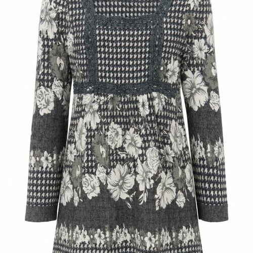 Preworn Womens Grey Floral  Jumper Dress  Size M