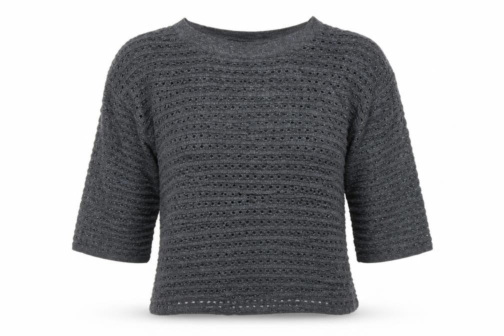 Front view of Next women’s grey basic blouse, size UK 8