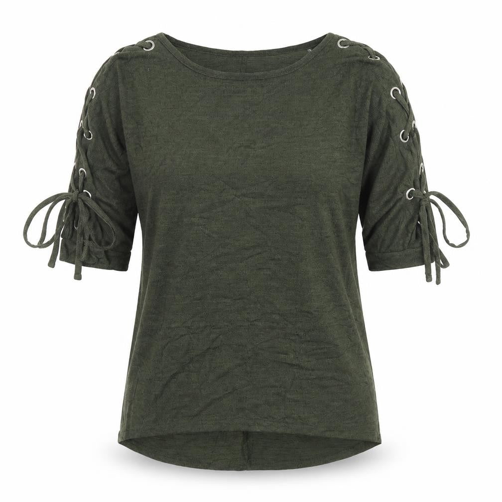 Front view of New Look women’s green basic blouse, size S