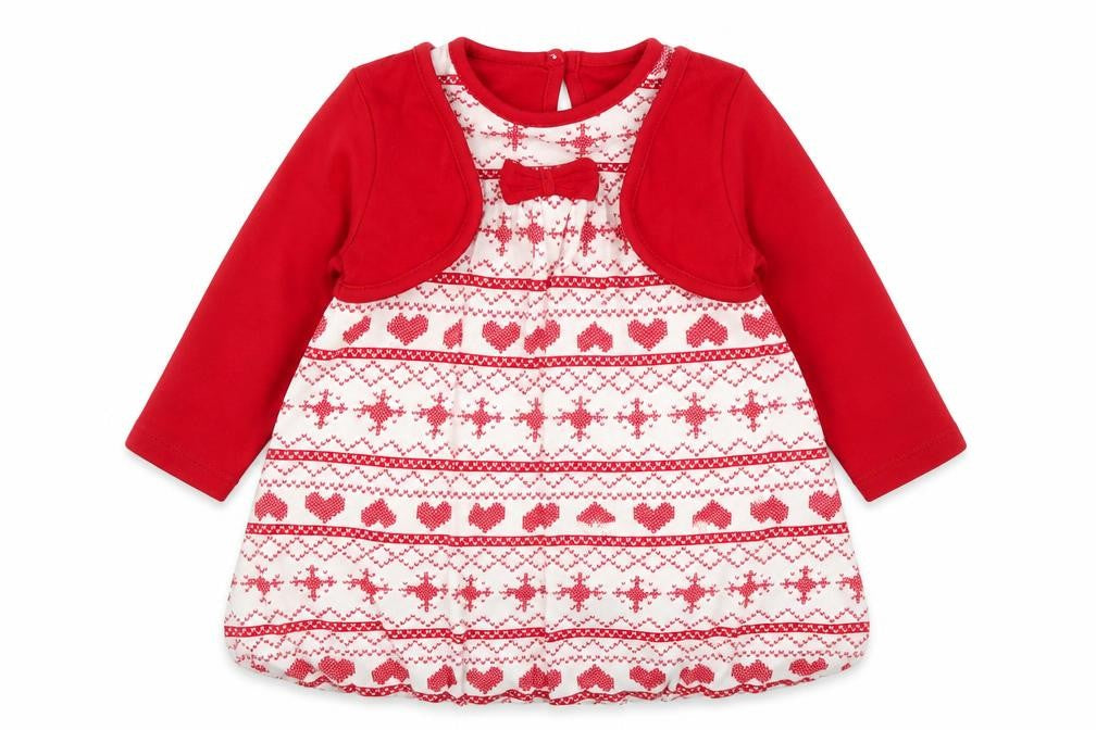 George Girls Red Fair Isle  A-Line  Size 9-12 Months