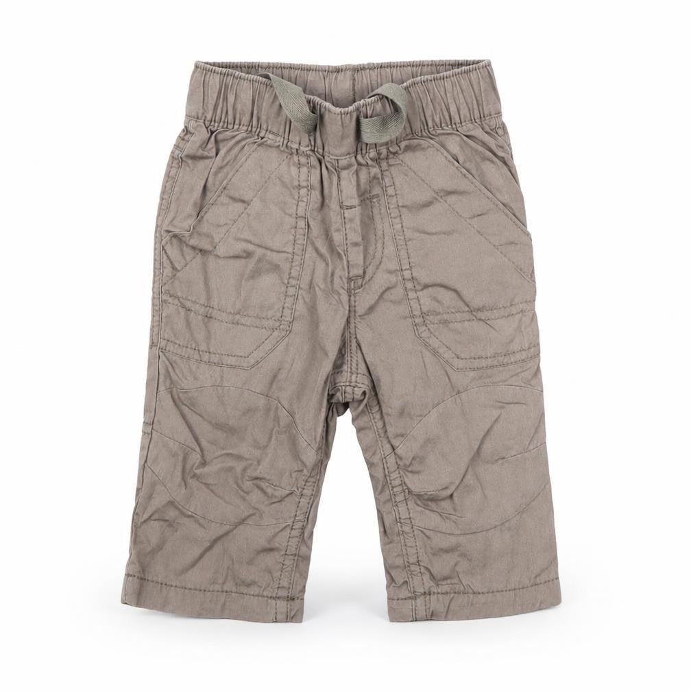Front view of Next boys’ brown cargo trousers, size 3-6, months