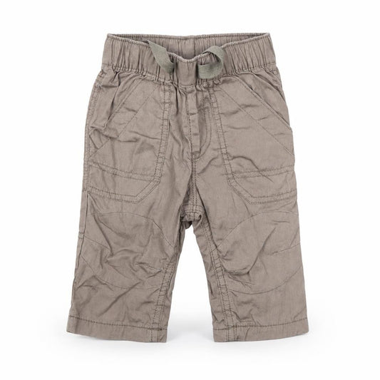 Front view of Next boys’ brown cargo trousers, size 3-6, months
