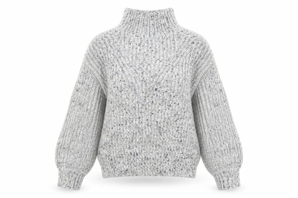Front view of Marks & Spencer women’s grey jumper, size XS