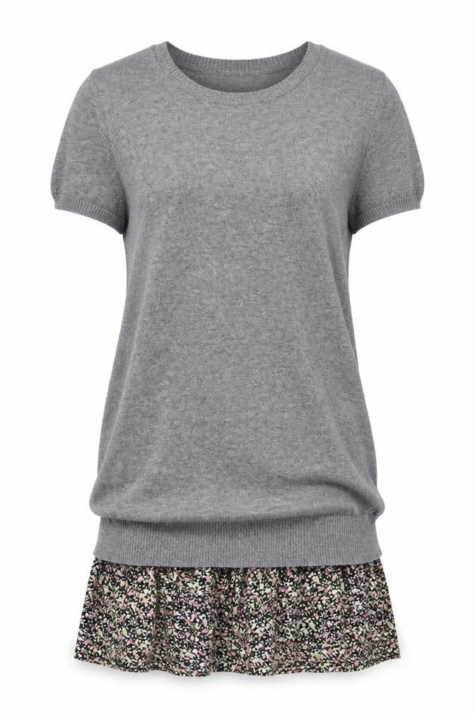 Front view of Topshop women’s grey a-line, size UK 8