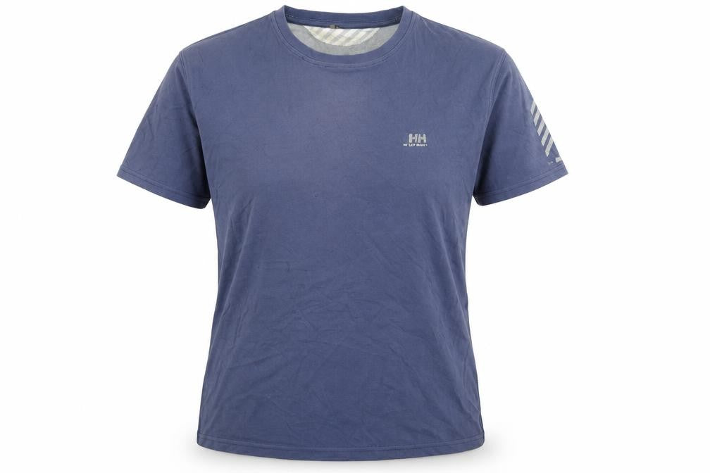 Front view of Hilly Hana women’s blue basic t-shirt, size UK 12