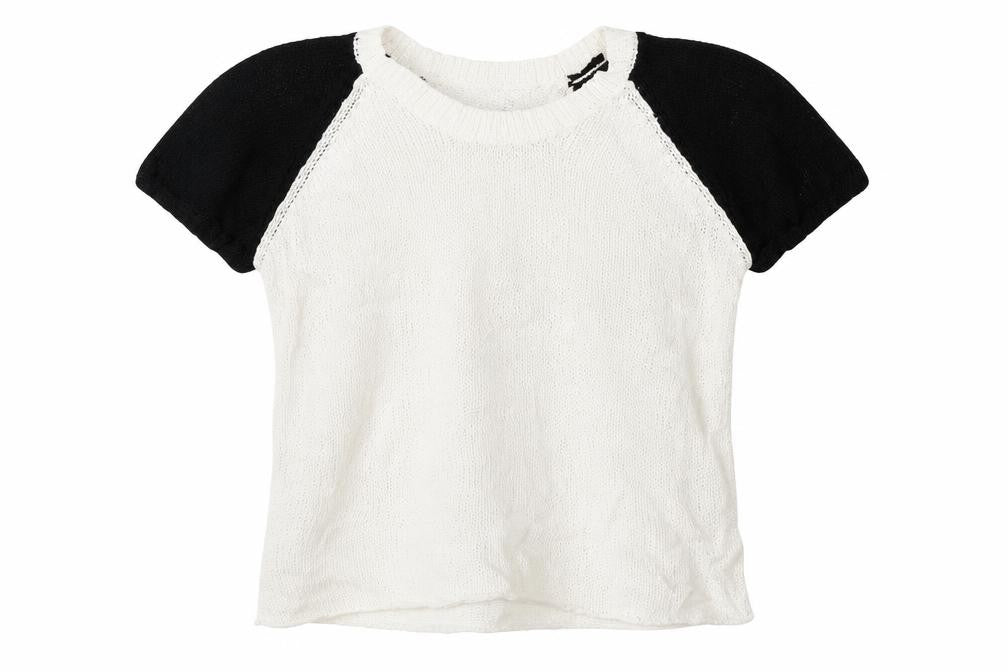 Front view of Divided women’s white geometric jumper, size S