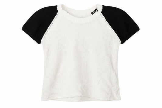Front view of Divided women’s white geometric jumper, size S
