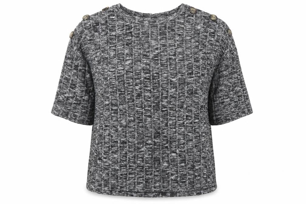 Front view of F&F women’s grey jumper, size UK 14