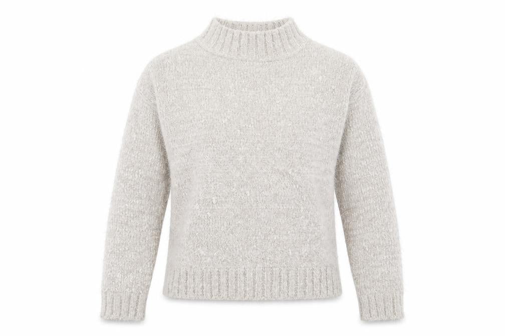 Front view of Atmosphere women’s grey jumper, size M