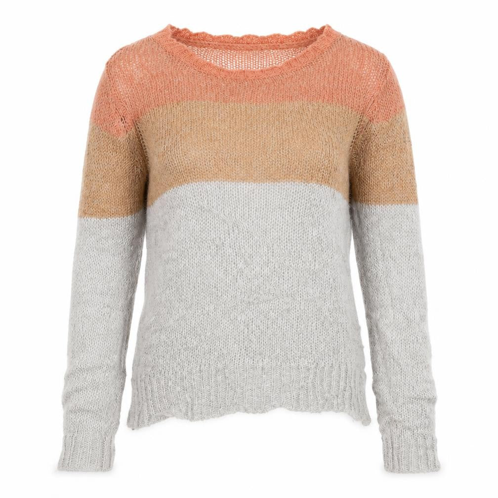 Front view of Dorothy Perkins women’s grey jumper, size UK 10