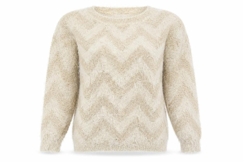 Front view of Katsuiti women’s beige jumper, size M