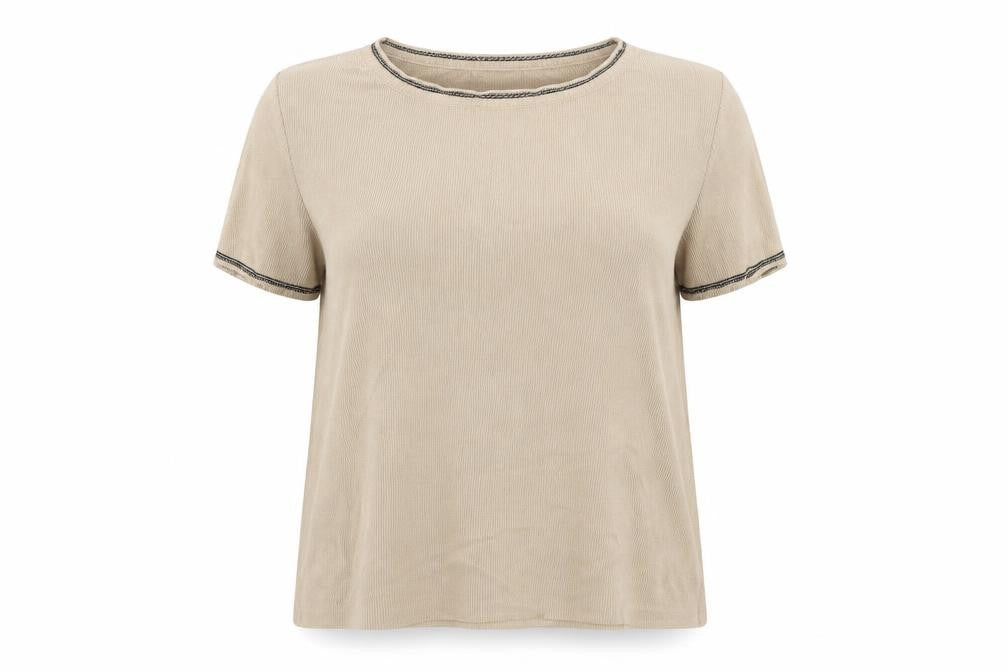 Front view of BHS women’s beige jumper, size UK 16