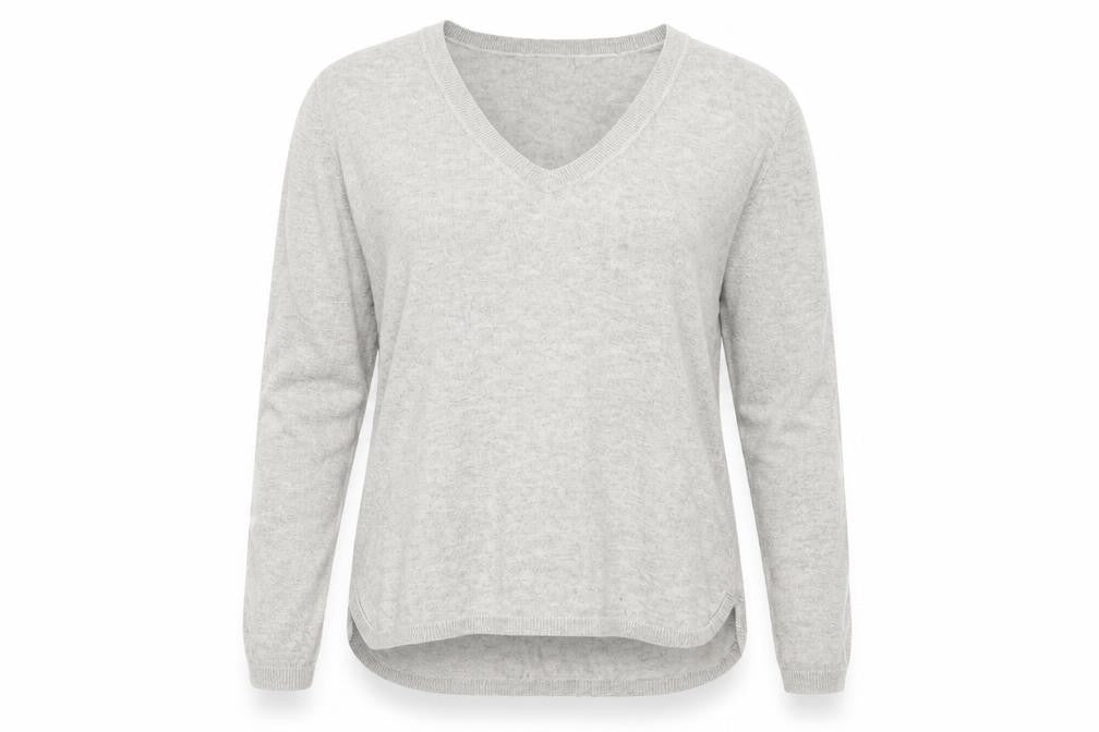 Front view of H&M women’s grey jumper, size S