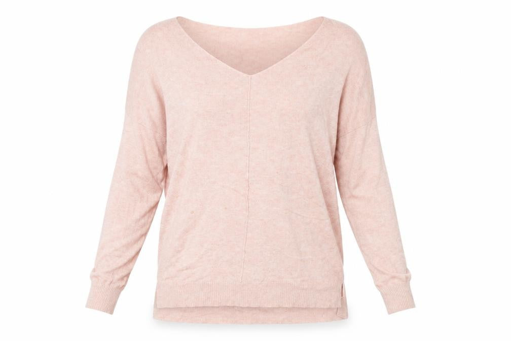 Front view of Atmosphere women’s pink jumper, size M