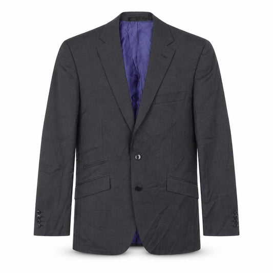 Front view of Marks & Spencer men’s grey jacket blazer, size M, - shoulder pads