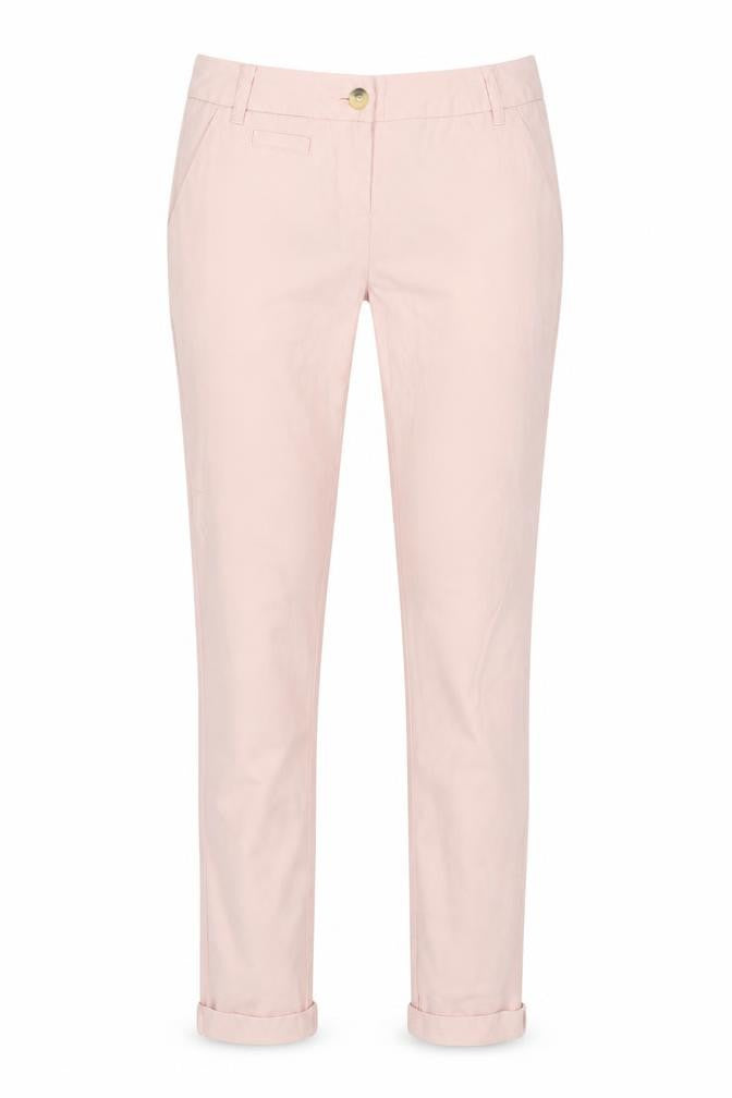 Front view of Next women’s pink skinny jeans, size UK 6, 27-inch leg