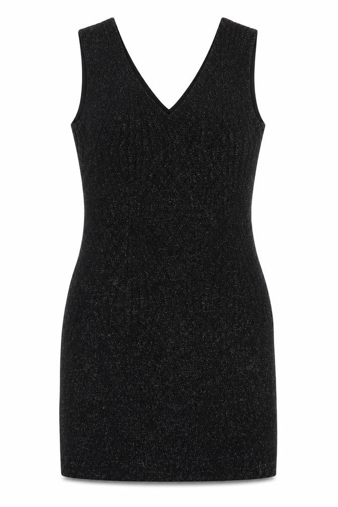Front view of Lustre women’s black a-line, size UK 10