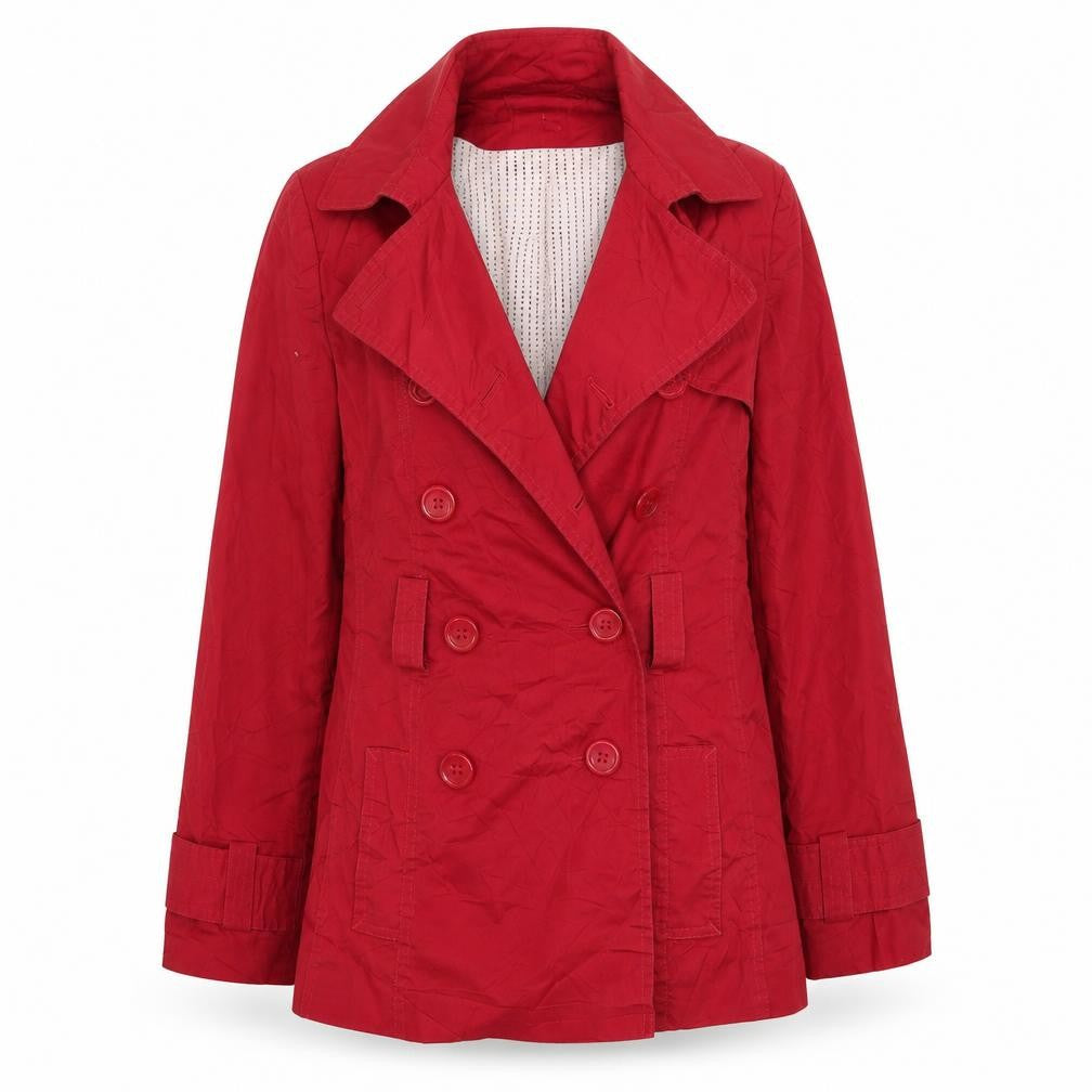 Front view of Tu women’s red jacket coat, size UK 10