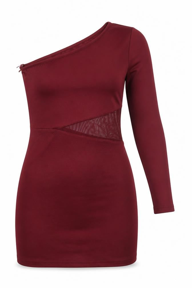 Front view of Glamorous women’s red a-line, size UK 8