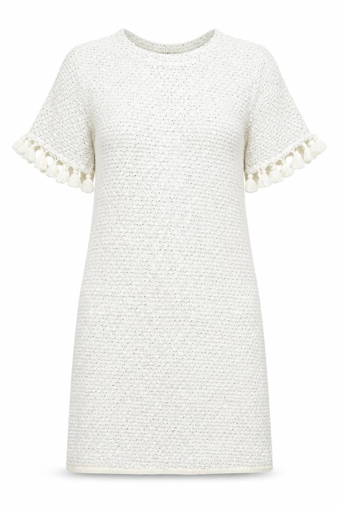 Front view of River Island women’s white a-line, size UK 6
