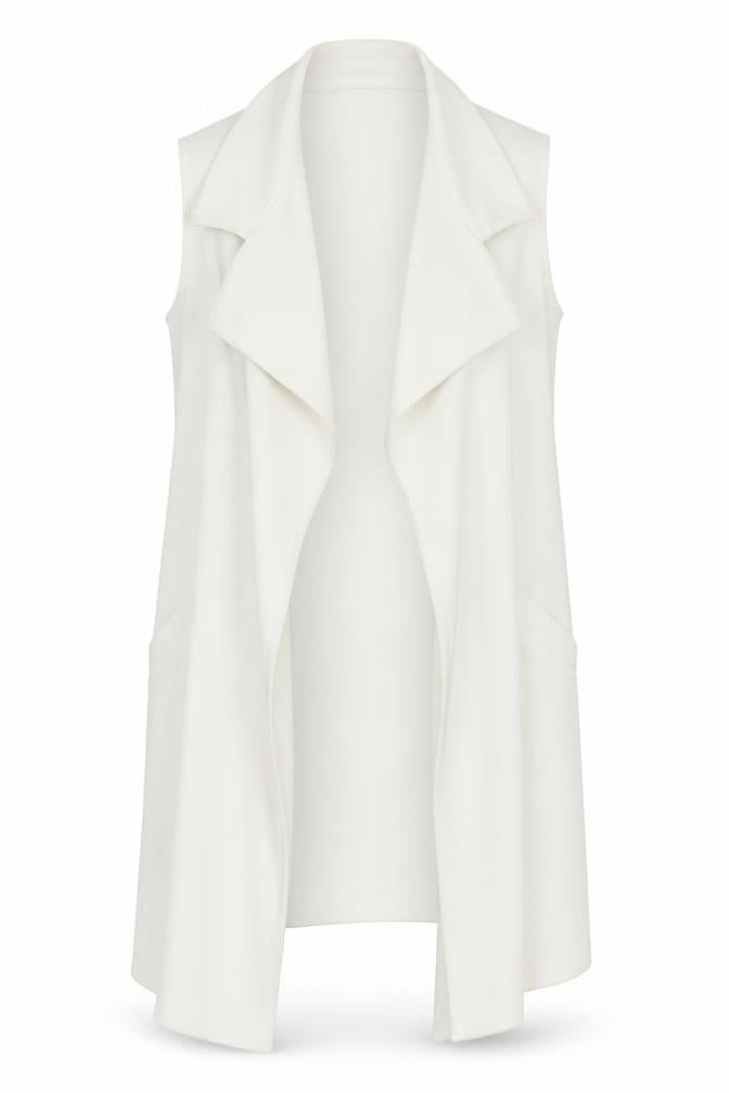 Front view of Select women’s white cardigan jumper, size UK 12