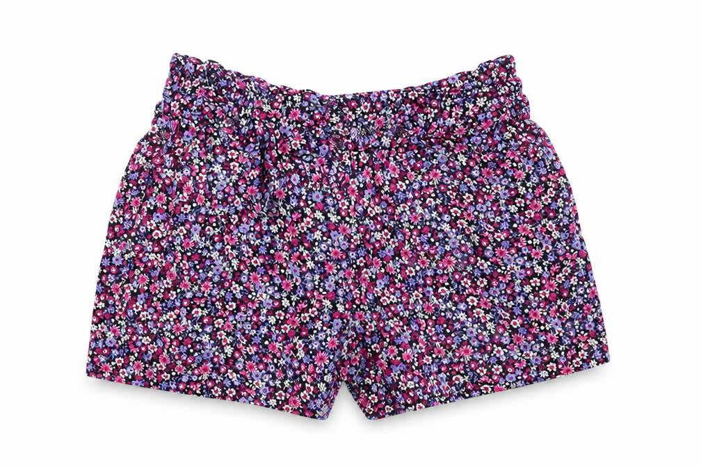 Front view of Primark Baby Multicoloured Floral Shorts One-Piece, size 18-24, Months