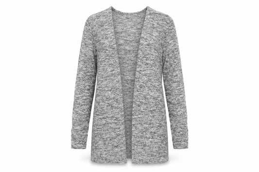 Front view of Divided women’s grey knit cardigan jumper, size XS
