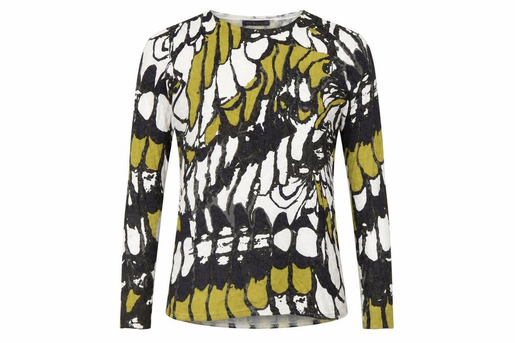 Front view of Marks & Spencer women’s green tunic blouse, size UK 8
