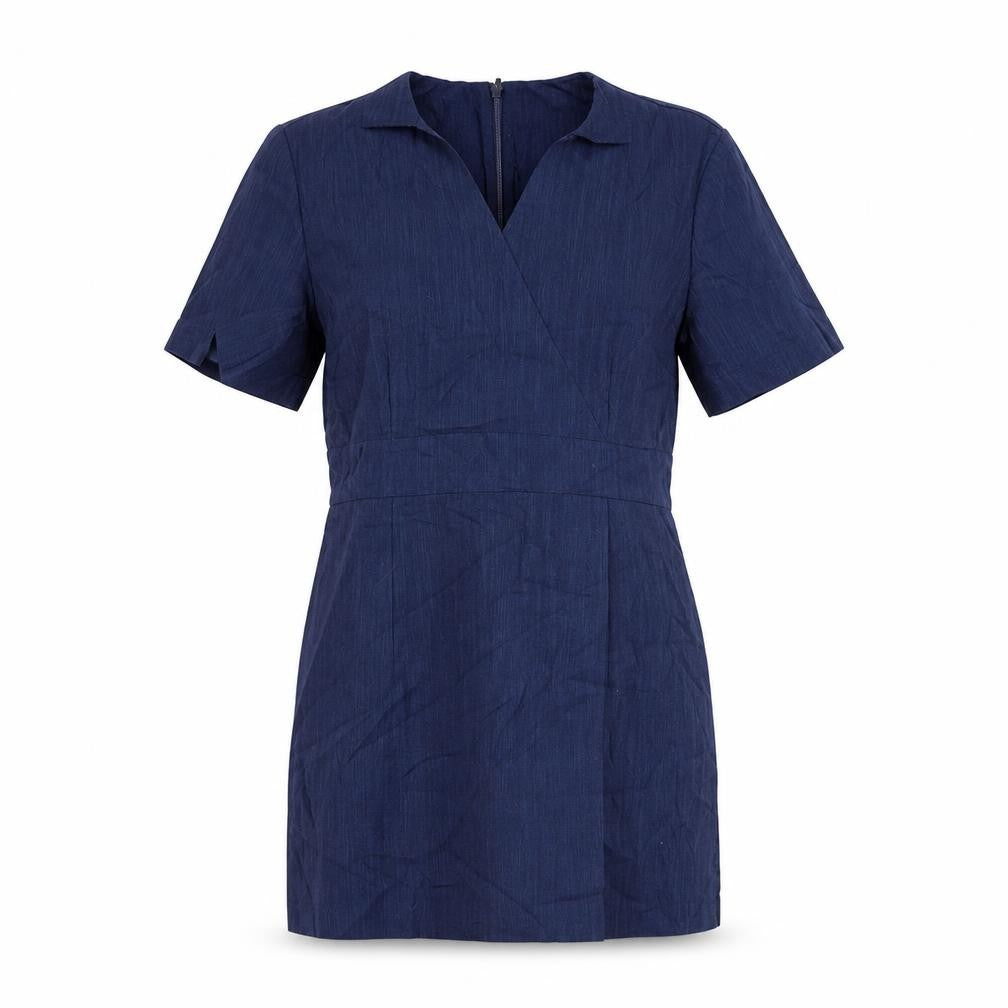 Front view of Buttercups women’s blue shift, size UK 8