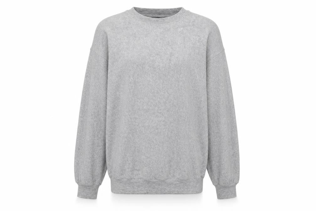 Front view of Topshop women’s grey jumper, size UK 6