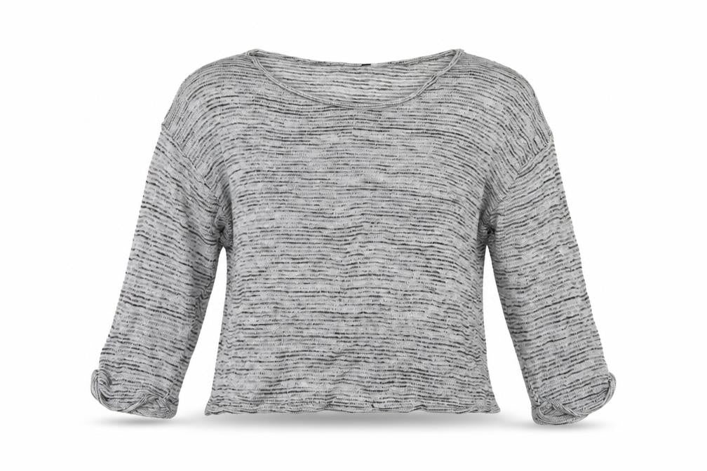 Front view of H&M women’s grey jumper, size S
