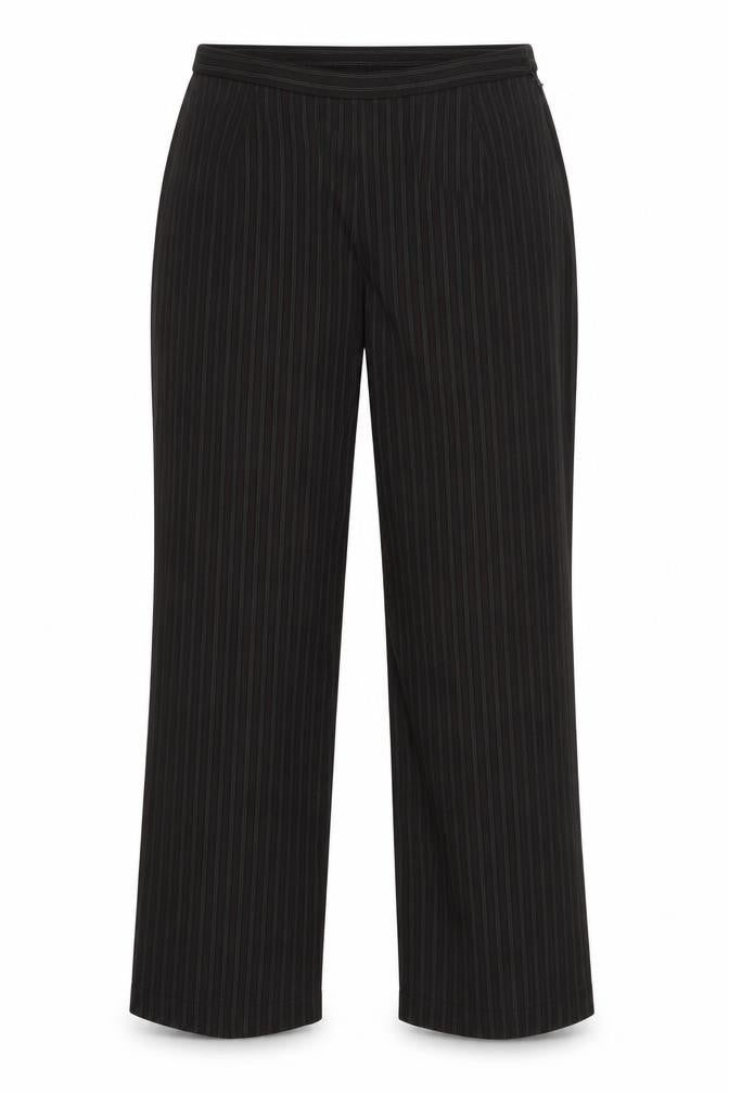Bonmarché Womens Green Striped  Dress Pants Trousers Size 16 L27 in