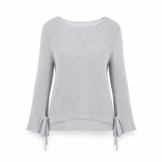 Front view of Boohoo women’s grey jumper, size S
