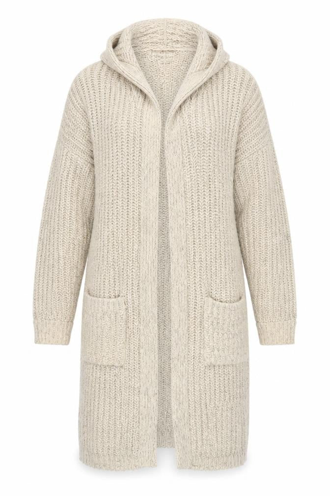 Front view of Next women’s ivory jacket coatigan, size XS
