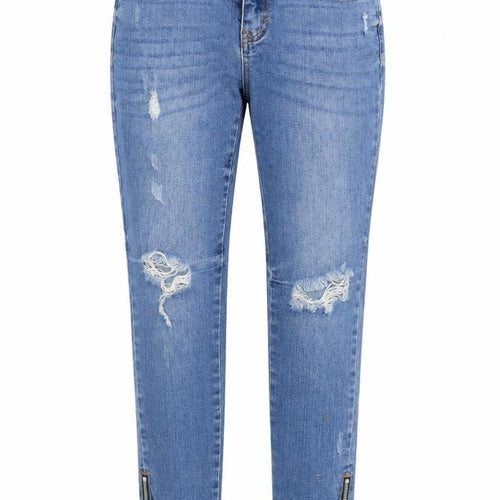 Ashley Mason Womens Blue  Denim Tapered Jeans Size S L27 in