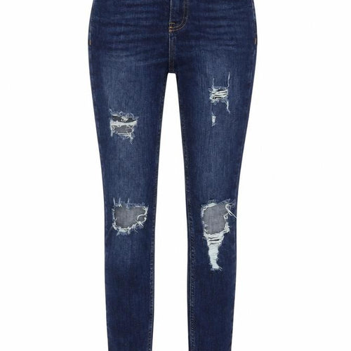 Denim & Co. Womens Blue  Denim Straight Jeans Size 4 L28 in