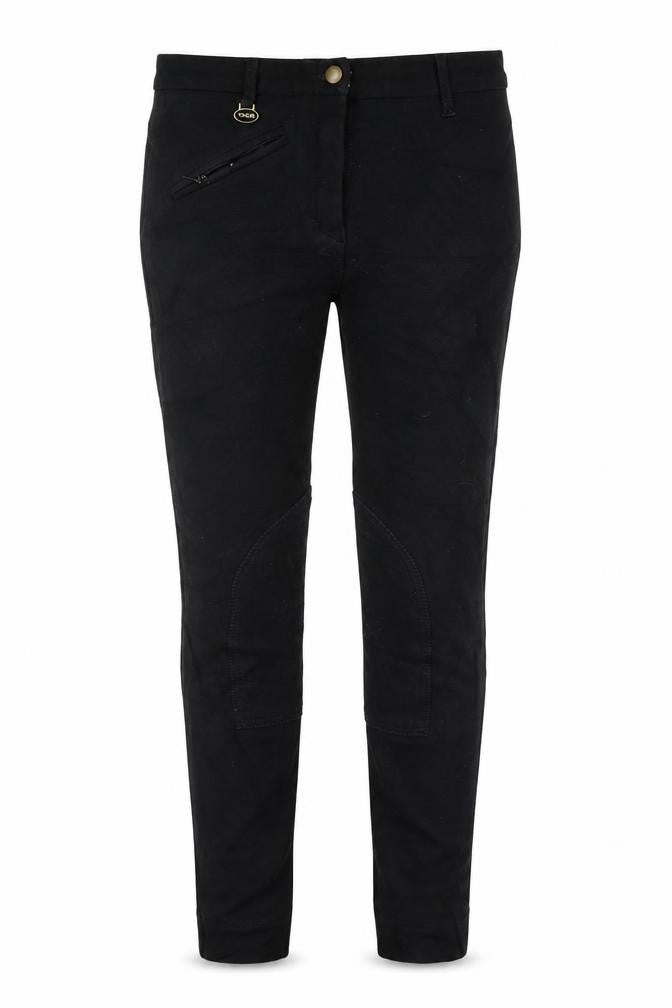 Front view of Tagg women’s black jogger trousers, size UK 28, 25-inch leg