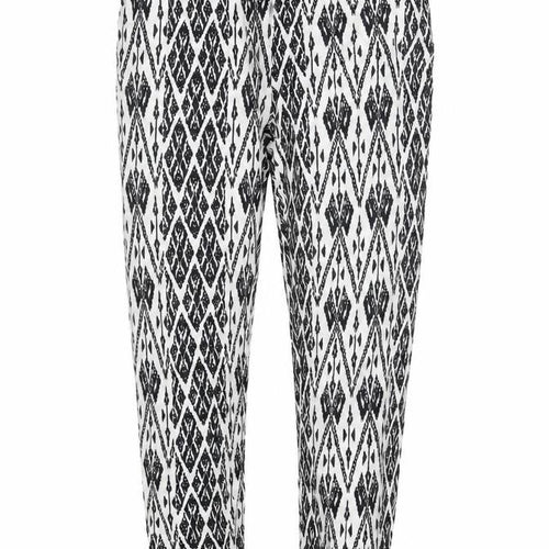 George Womens White Geometric  Trousers  Size 12 L26 in
