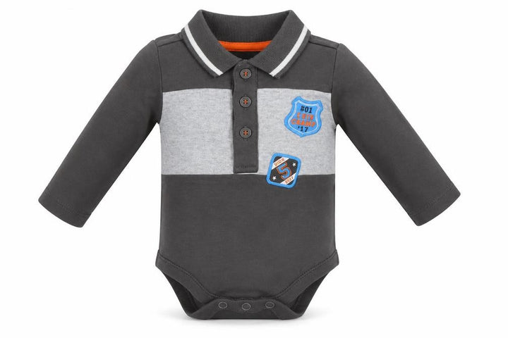 Nutmeg Boys Grey Babygrow One-Piece Size 0-3 Months - fun champ
