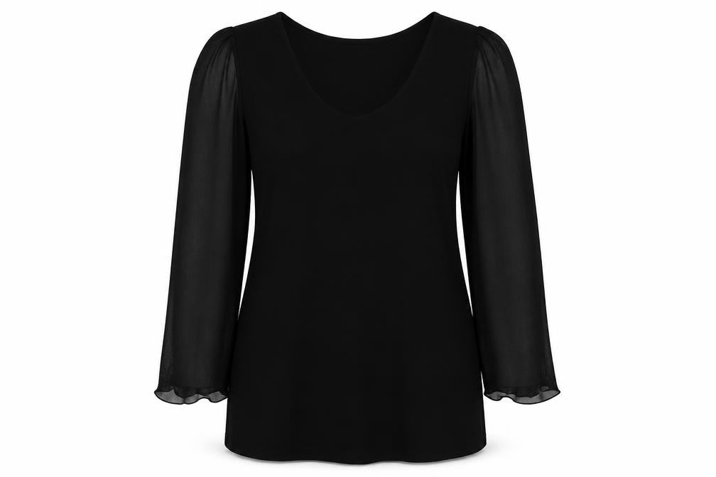 Front view of Dorothy Perkins women’s black fit & flare, size UK 10
