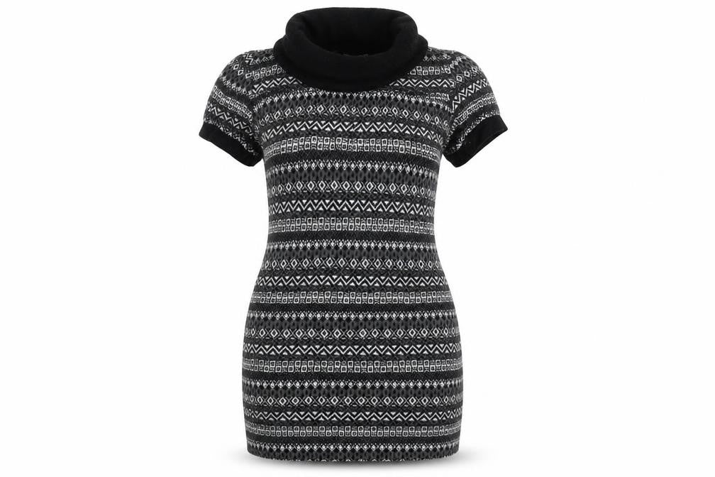 Front view of Attrattivo women’s black jumper, size UK 8